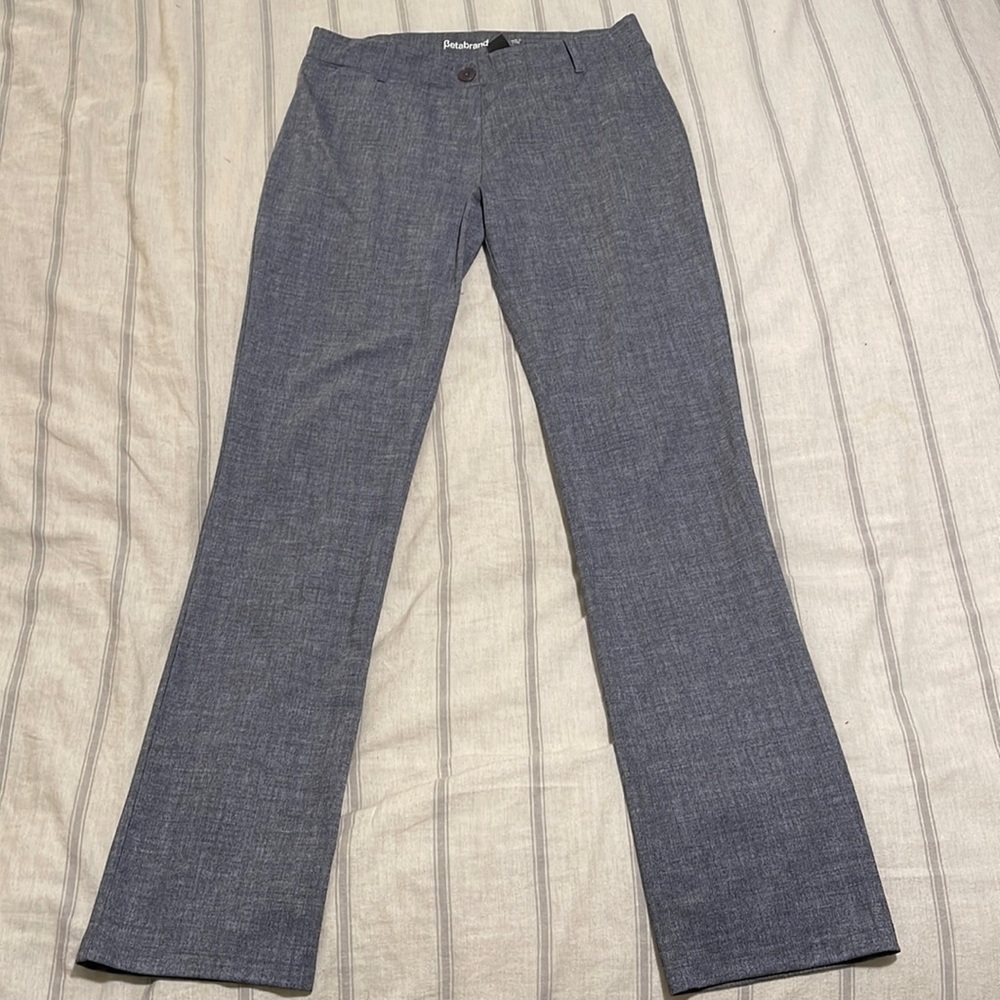 Betabrand Gray Bootcut Dress Pant Yoga Pants Sz S